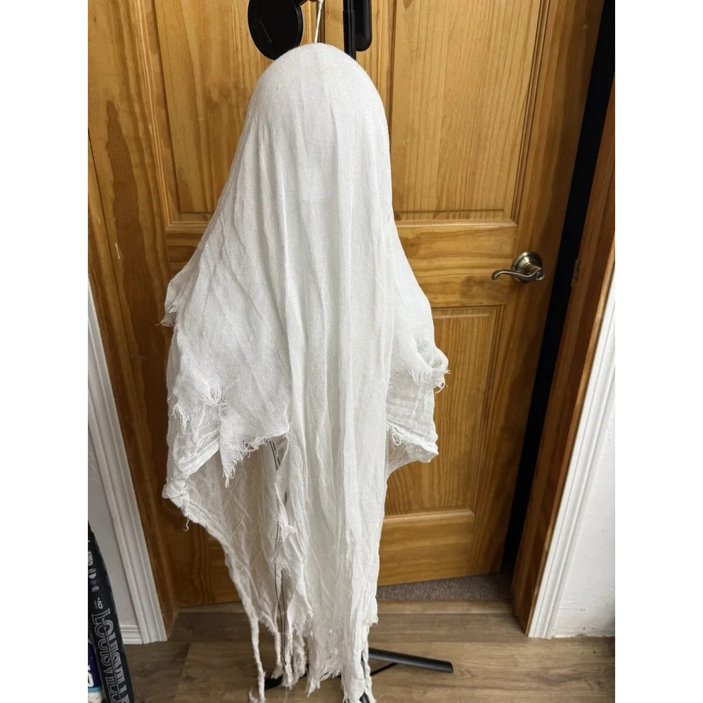 Gemmy 6ft Halloween Lightshow Hanging Phantom Ghost Halloween White Animatronic